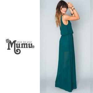 NWT SMYM Kendall Maxi Dress Hutch Green, Size M